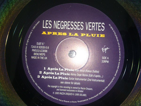 Les Negresses Vertes - Après La Pluie | Virgin (7243 8 92939 6 8) - 3 Les Negresses Vertes - Après La Pluie | Virgin (7243 8 92939 6 8) - 3