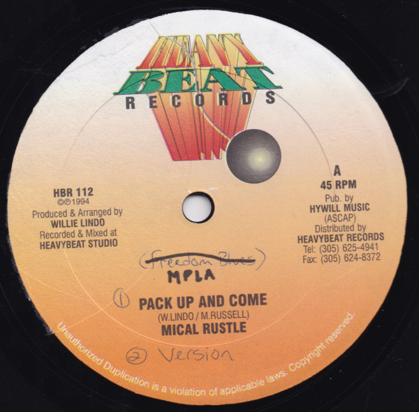 Mical Rustle - Pack Up And Come | Heavy Beat (HBR 112)