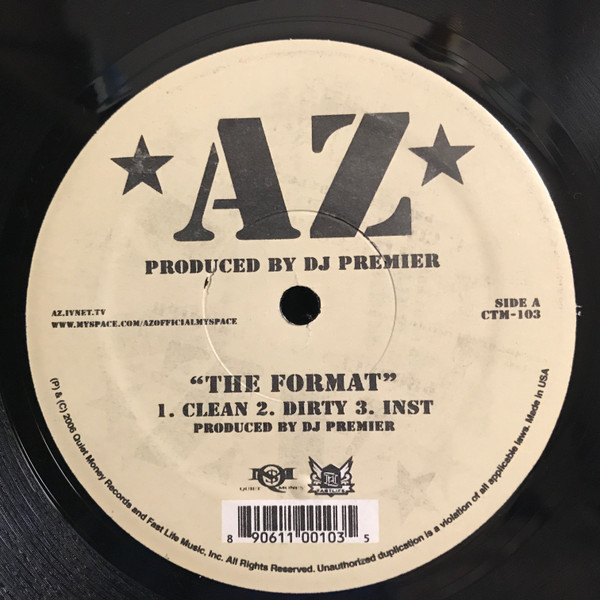 AZ - The Format / Vendetta | Quiet Money Records (CTM-103) - main
