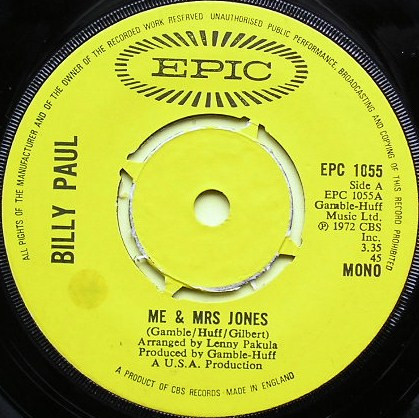 Billy Paul - Me & Mrs Jones | Epic (EPC 1055)