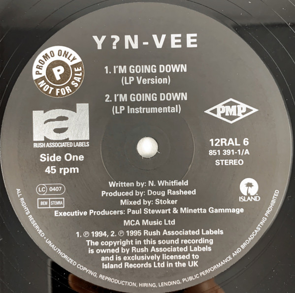 Y.N.V. - I'm Goin' Down | PMP Records (12 RAL 6) - 3