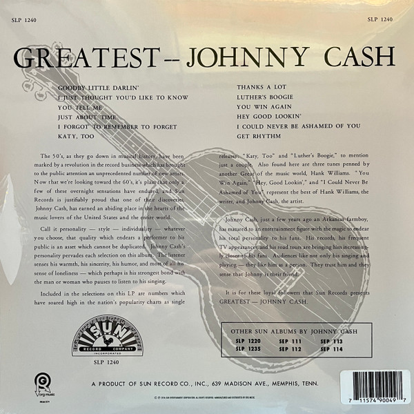 Johnny Cash - Greatest! | ORG Music (ORGM-2079) - 2