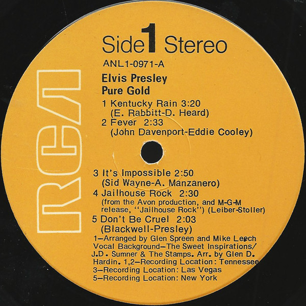Elvis Presley - Pure Gold [Vinyl] | RCA (ANL1-0971(e)) - 3