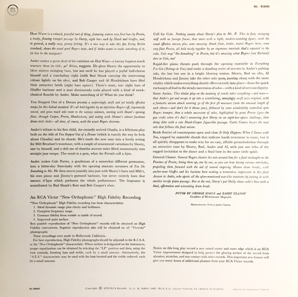 Shorty Rogers , André Previn - Collaboration | RCA Victor (NL-45640) - 4
