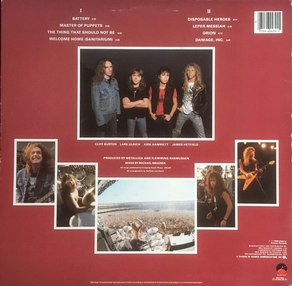 Metallica - Master Of Puppets [Vinyl] | Elektra (96 04391) - 3