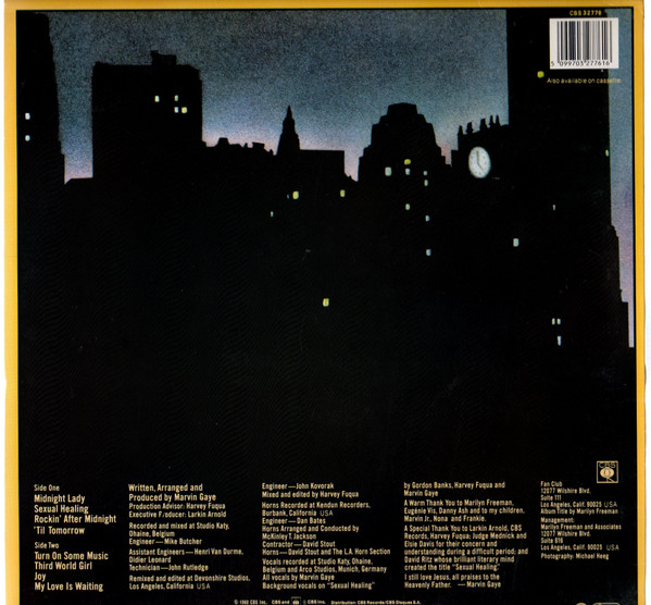 Marvin Gaye - Midnight Love | CBS (CBS 32776) - 2 Marvin Gaye - Midnight Love | CBS (CBS 32776) - 2