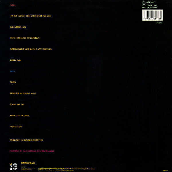 Grace Jones - Inside Story | Manhattan Records (MTL 1007) - 2 Grace Jones - Inside Story | Manhattan Records (MTL 1007) - 2