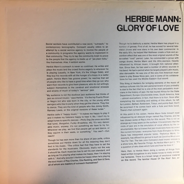 Herbie Mann - Glory Of Love | A&M Records (SP-3003) - 4 Herbie Mann - Glory Of Love | A&M Records (SP-3003) - 4