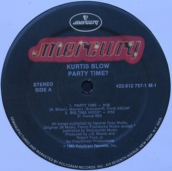 Kurtis Blow - Party Time? | Mercury (422-812 757-1 M-1) - 3