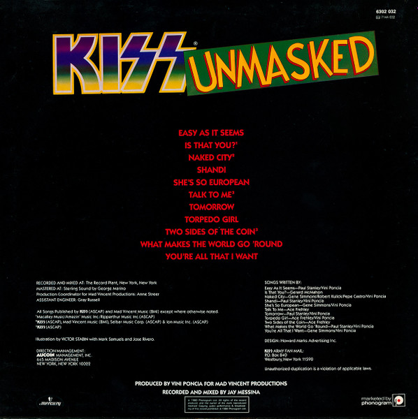 Kiss - Unmasked | Mercury (6302 032) - 2