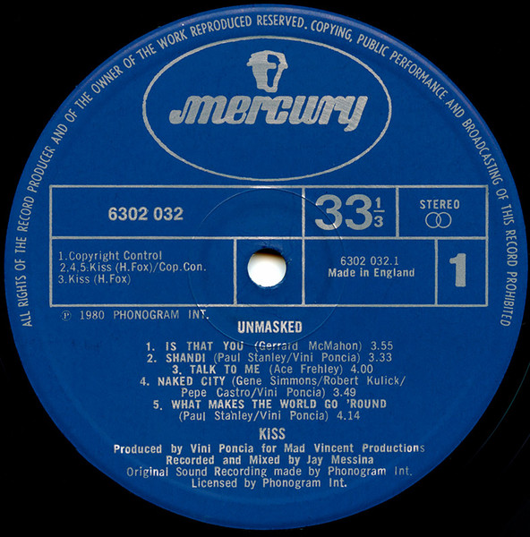 Kiss - Unmasked | Mercury (6302 032) - 3