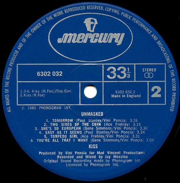 Kiss - Unmasked | Mercury (6302 032) - 4