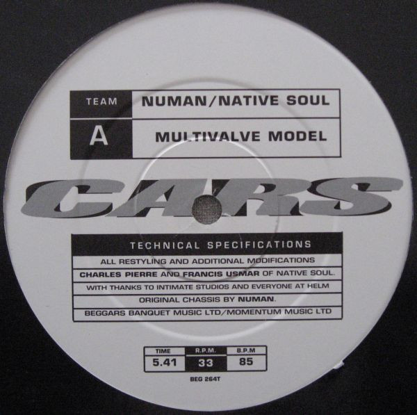 Numan / Native Soul - Cars | Beggars Banquet (BEG 264T)