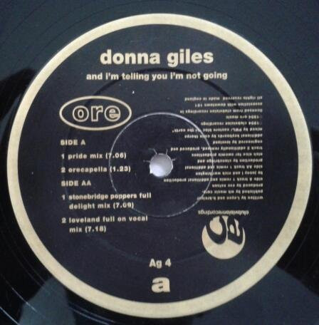 Donna Giles - And I'm Telling You I'm Not Going | Ore Music (Ag 4)