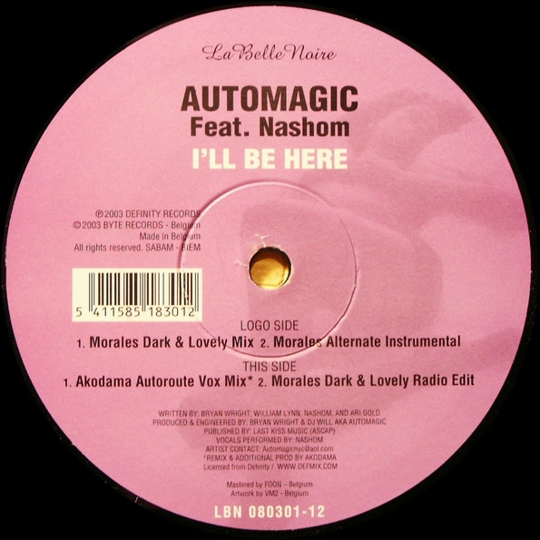 Automagic Feat. Nashom - I'll Be Here | La Belle Noire (LBN 080301-12) - 4