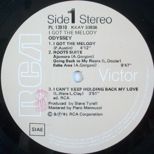 Odyssey - I Got The Melody | RCA (PL 13910) - 3