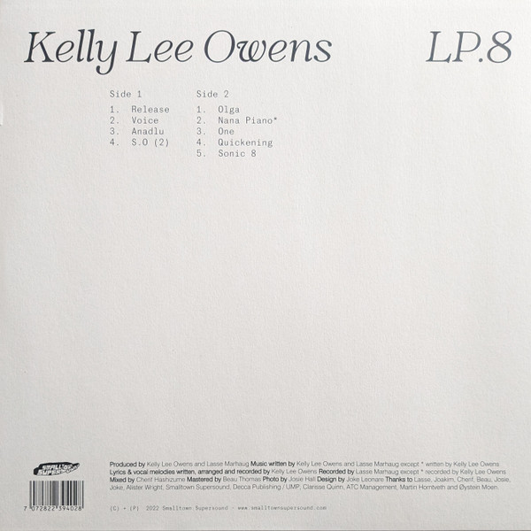 Kelly Lee Owens - LP.8 | Smalltown Supersound (STS394LP) Kelly Lee Owens - LP.8 | Smalltown Supersound (STS394LP)