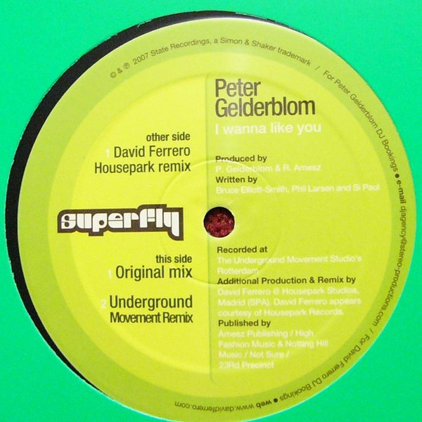 Peter Gelderblom - I Wanna Like You | Superfly Recordings (SUPER002) Peter Gelderblom - I Wanna Like You | Superfly Recordings (SUPER002)