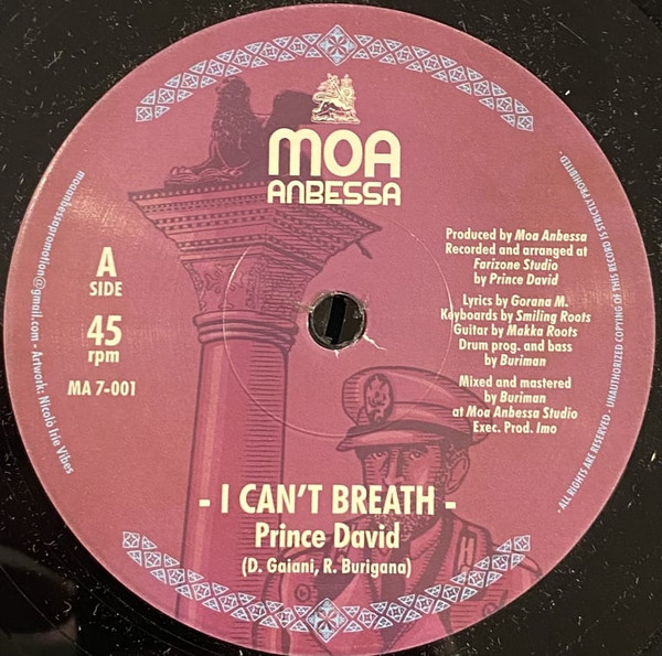 Prince David - I Can't Breathe | Moa Anbessa Italy (MA 7-001)
