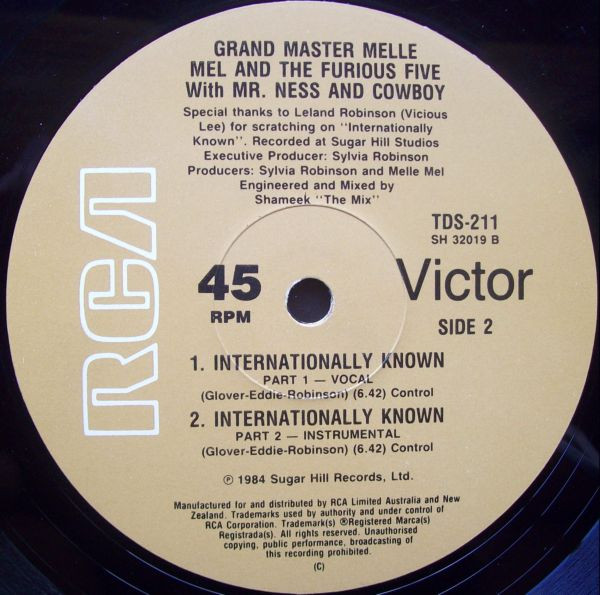 Grandmaster Melle Mel & The Furious Five With Mr. Ness & Cowboy - Beat Street / Internationally Known | RCA Victor (TDS-211) - 4