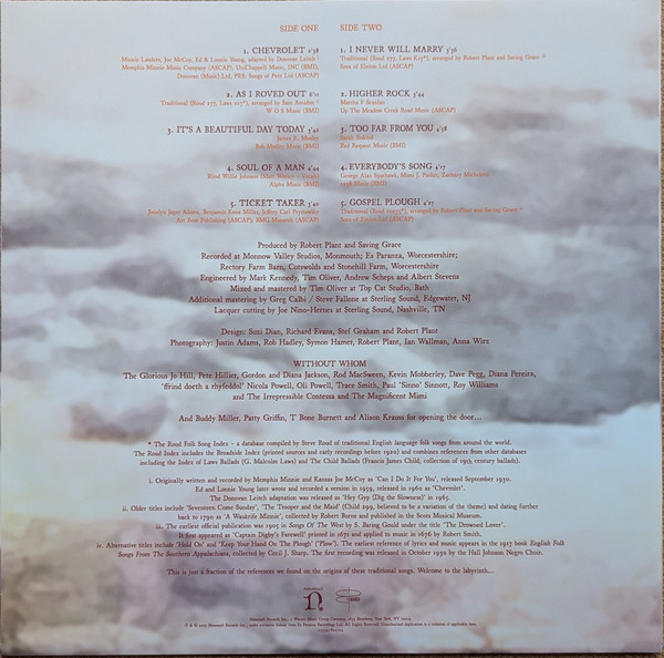 Robert Plant With Suzi Dian - Saving Grace LP | Nonesuch Records (075597895704) - 4