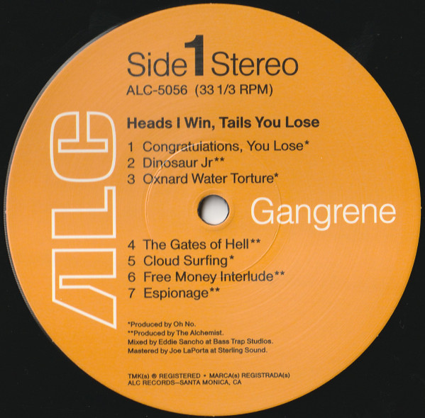 Gangrene - Heads I Win, Tails You Lose | ALC Records (ALC-5056) - 3