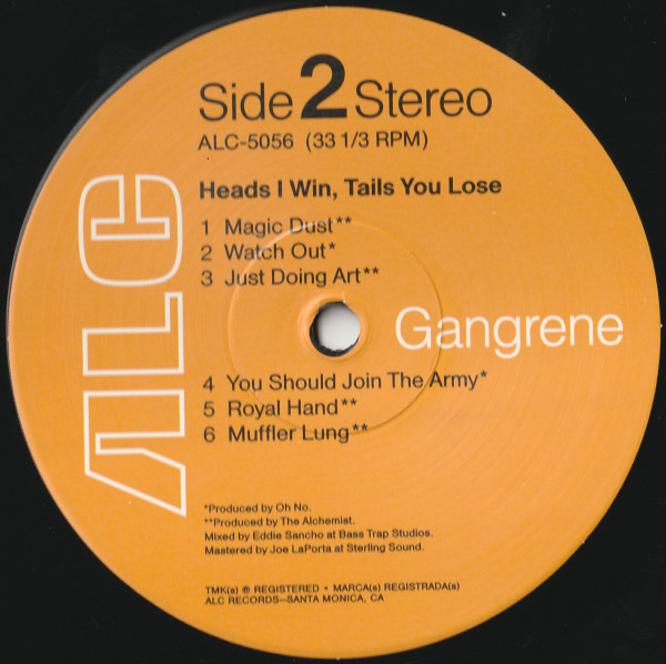 Gangrene - Heads I Win, Tails You Lose | ALC Records (ALC-5056) - 4