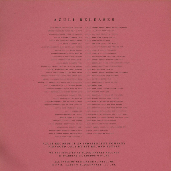 Tension - Can You Feel It | Azuli Records (AZNY 70) - 2