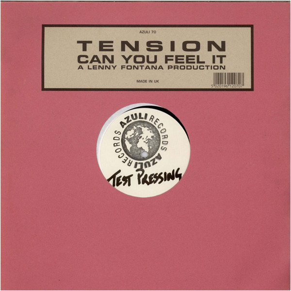 Tension - Can You Feel It | Azuli Records (AZNY 70) - main