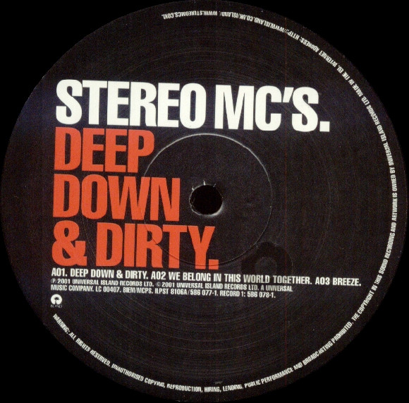 Stereo MC's - Deep Down & Dirty | Island Records (ILPST 8106) - 3
