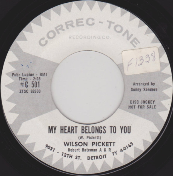 Wilson Pickett - Let Me Be Your Boy / My Heart Belongs To You | Correc-Tone Recording Co. (#C 501) - 2 Wilson Pickett - Let Me Be Your Boy / My Heart Belongs To You | Correc-Tone Recording Co. (#C 501) - 2