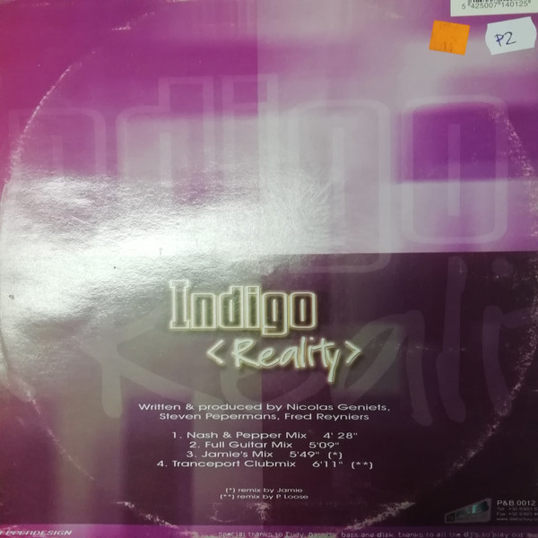 Indigo - Reality | P&B Music (P&B0012) - 2