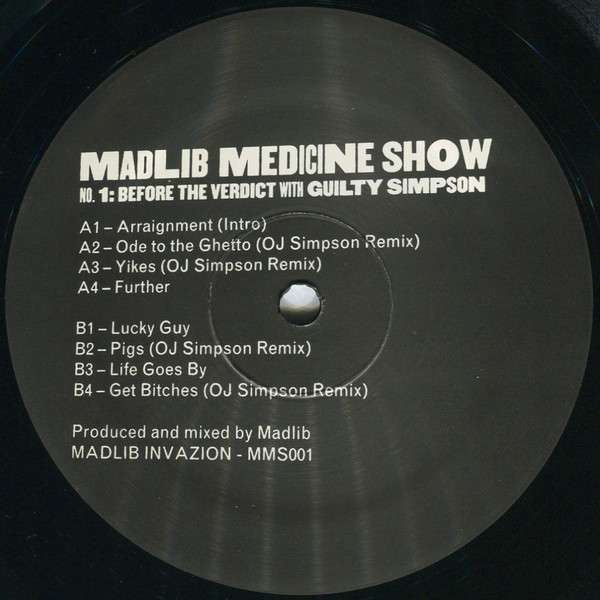 Madlib With Guilty Simpson - Before The Verdict | Madlib Invazion (MMS-001) - 3
