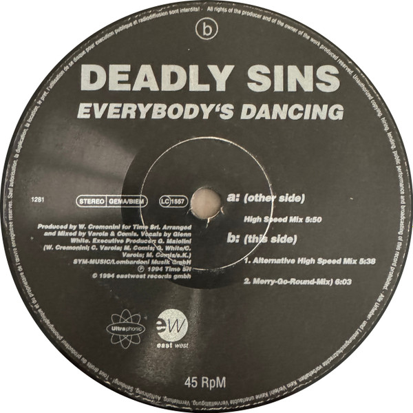 Deadly Sins - Everybody's Dancing | EastWest Records GmbH (PM 1281) Deadly Sins - Everybody's Dancing | EastWest Records GmbH (PM 1281)