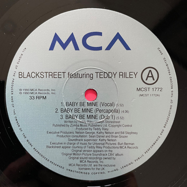 Blackstreet - Baby Be Mine | MCA Records (MCST 1772) - 3