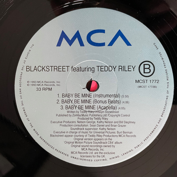 Blackstreet - Baby Be Mine | MCA Records (MCST 1772) - 2