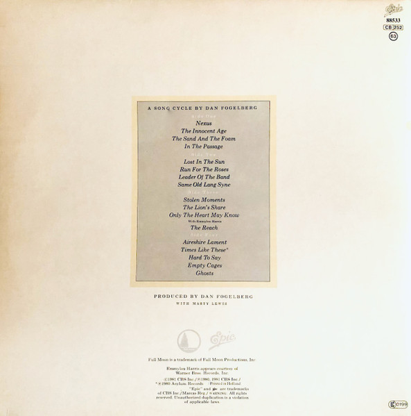 Dan Fogelberg - The Innocent Age | Full Moon (EPC 88533) - 4