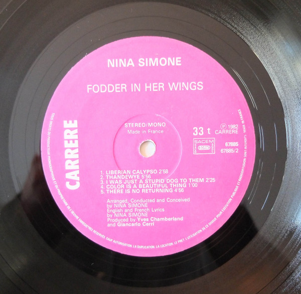 Nina Simone - Fodder On My Wings | Carrere (67.885) - 4