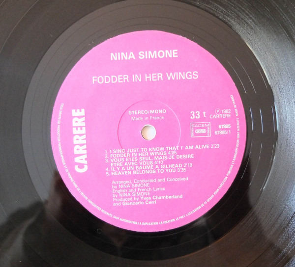 Nina Simone - Fodder On My Wings | Carrere (67.885) - 3