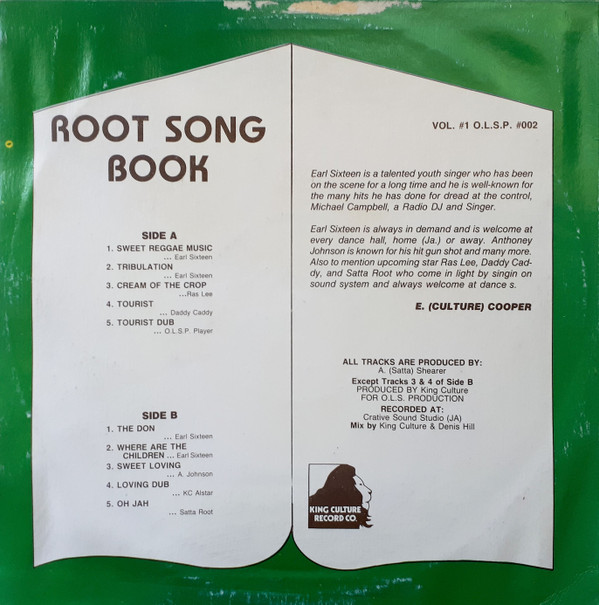 Earl Sixteen  &  Antoney Johnson  &  Ras Lee  &  Daddy Caddy  &  Satta Root - Root Song Book Vol. No. 1 | Our Land Sound Productions (O.L.S.P. 002) - 2