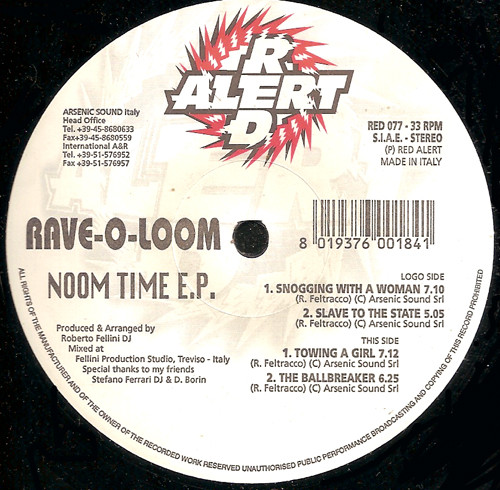 Rave-O-Loom - Noom Time E.P. | Red Alert (RED 077)