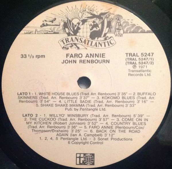 John Renbourn - Faro Annie | Transatlantic Records (TRAL 5247) - 4