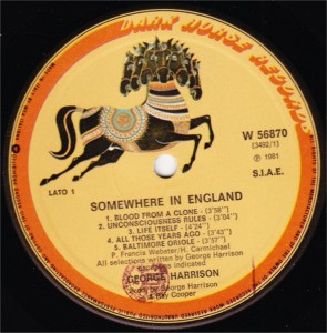 George Harrison - Somewhere In England | Dark Horse Records (W 56870) - 3