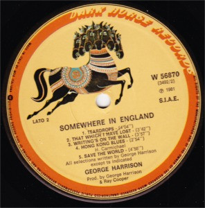George Harrison - Somewhere In England | Dark Horse Records (W 56870) - 4
