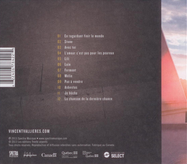 Vincent Vallières - Fabriquer L'Aube [CD] | Spectra Musique (SPECD-7842) - 2