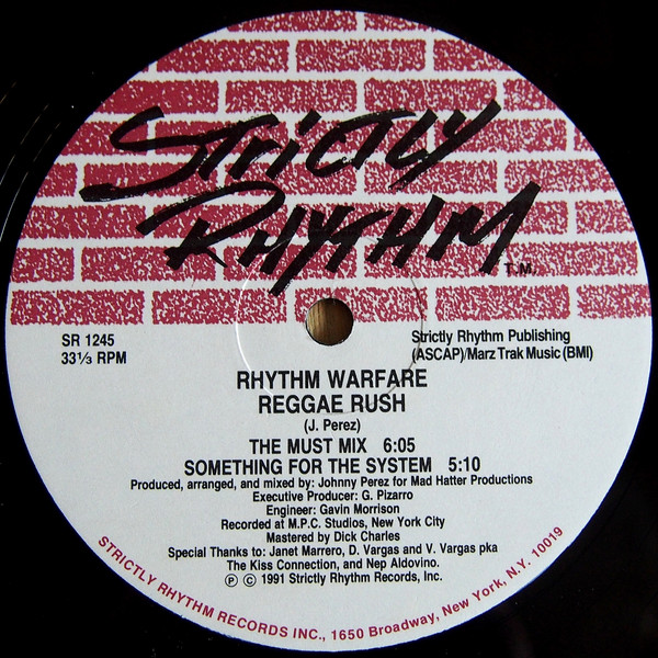 Rhythm Warfare - Reggae Rush / Get It Up | Strictly Rhythm (SR 1245)