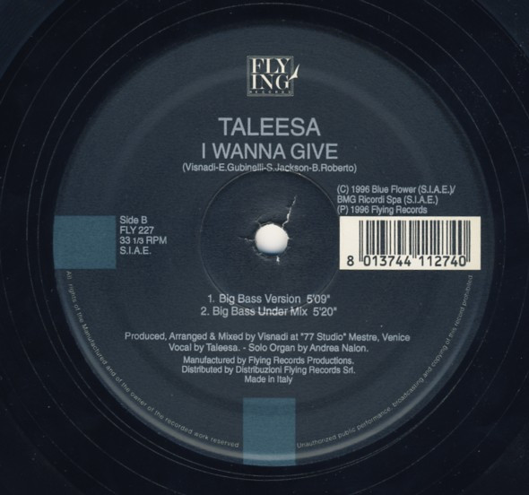 Taleesa - I Wanna Give | Flying Records (FLY 227) - 4 Taleesa - I Wanna Give | Flying Records (FLY 227) - 4