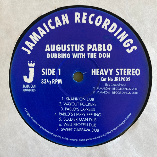 Augustus Pablo - Dubbing With The Don | Jamaican Recordings (JRLP002) - 3