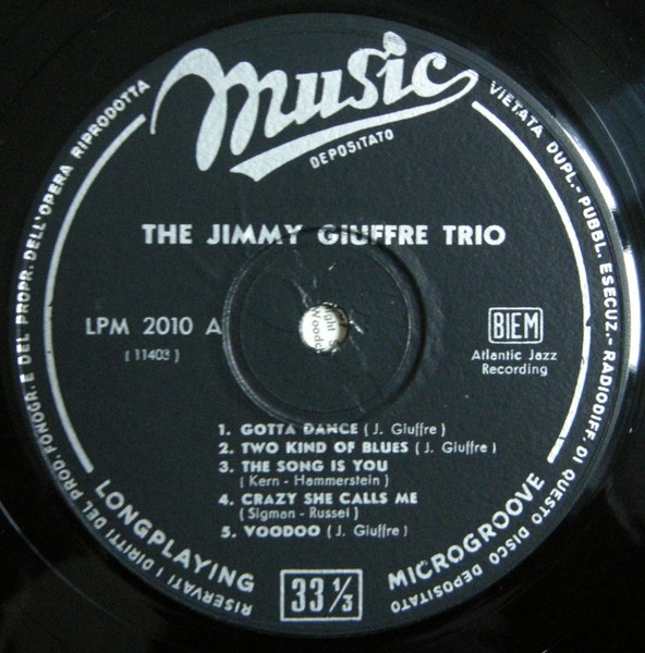 The Jimmy Giuffre Trio - The Jimmy Giuffre 3 | Atlantic (MUSIC LPM 2010) - 3 The Jimmy Giuffre Trio - The Jimmy Giuffre 3 | Atlantic (MUSIC LPM 2010) - 3