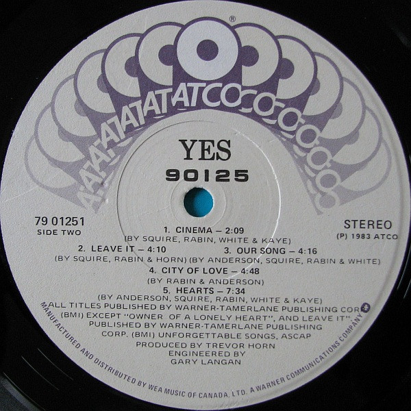 Yes - 90125 | ATCO Records (79 01251) - 4 Yes - 90125 | ATCO Records (79 01251) - 4